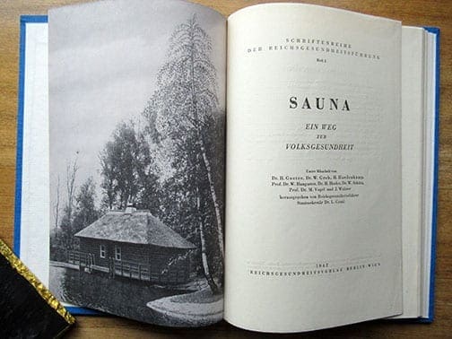 1942 REICHSGESUNDHEITSFUEHRUNG BOOK ON SAUNA