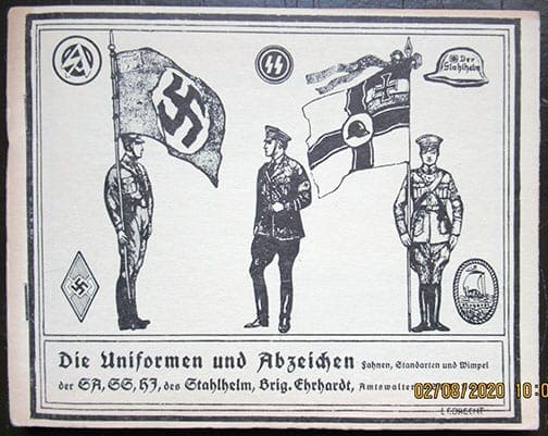 SCARCE ORIGINAL 1933 (POSSIBLY EARLIER) BOOK ON UNIFORMS AND INSIGNIA