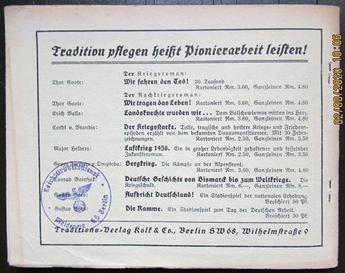 SCARCE ORIGINAL 1933 (POSSIBLY EARLIER) BOOK ON UNIFORMS AND INSIGNIA