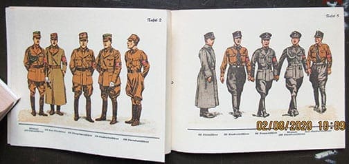 SCARCE ORIGINAL 1933 (POSSIBLY EARLIER) BOOK ON UNIFORMS AND INSIGNIA