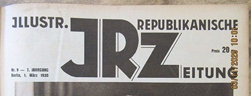 1930 BOUND REICHSBANNER NEWSPAPERS
