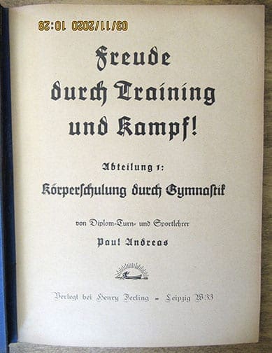 1934 NAZI PHYSICAL EXERCISES BOOK / ALBUM