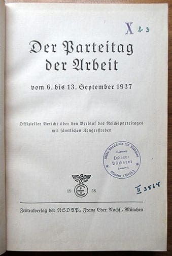 1937 N.S.D.A.P. REICH PARTY DAYS PHOTOBOOK