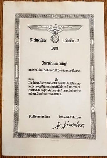 SS VT Urkunde 0621 Pi 1
