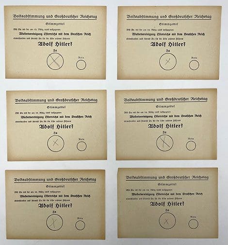1938 Adolf Hitler ballot 0721 AL 3