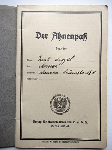 Ahnenpass I 0423 Sta 2