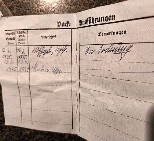 Fallschirm Pruefschein 0623 Pi 3