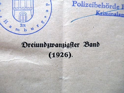 1926 bound Polizei 0524 Sta 5