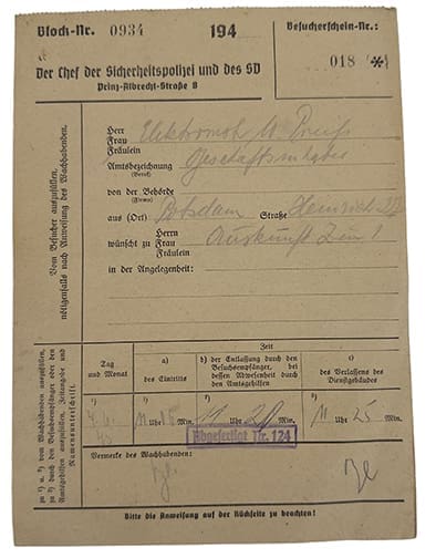RSHA pass VII A