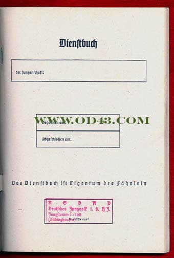 Dienstbuch HJ 1025 2