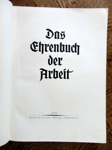 THIRD REICH PHOTO BOOKS ABOUT THE DEUTSCHE ARBEITSFRONT