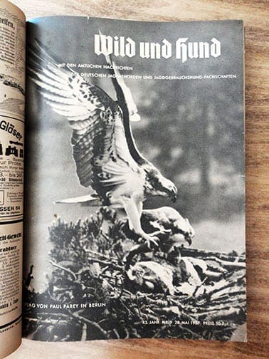 BOUND 1937 ISSUES OF THE OFFICIAL GERMAN HUNT PERIODICAL