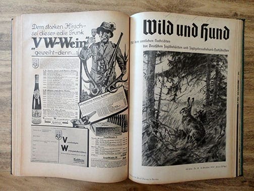BOUND 1937 ISSUES OF THE OFFICIAL GERMAN HUNT PERIODICAL