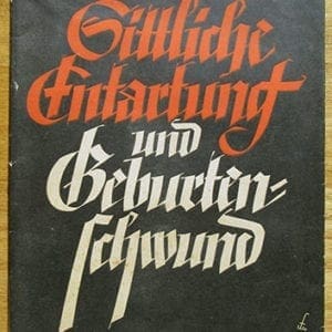 1940 NAZI STUDY ON 'DEGENERATE SEXUAL BEHAVIOR' BOOK