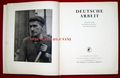 PHOTO BOOK HONORING THE GERMAN LABORER