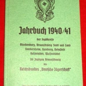 1940/41 NAZI HUNTING ORGANIZATION YEARBOOK