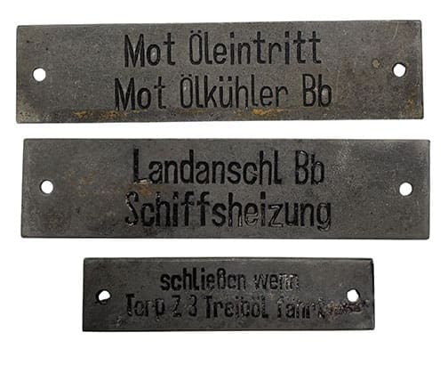 U-Boot plaques I 0325 AL 3